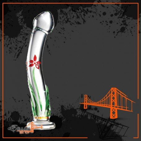 Flower Crystal Glass Dildo Sex Toy GD-004