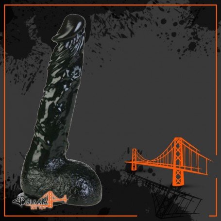 8 inch Black Realistic Non Vibrator With Suction Cup RSNV-018