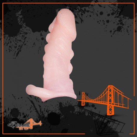 Solid Dotted Head Penis Extension Sleeve Skin Color PES-027